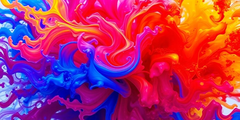 Abstract colors exploding and swirling.